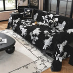 Elegant Floral Design Sofa Cover in Breathable Chenille Fabric