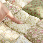 Cozy Floral Microfiber Blend Sofa Cover