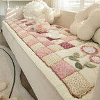 Cozy Floral Microfiber Blend Sofa Cover