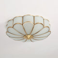 Modern Frosted Glass Recessed Ceiling Light with Floral Design