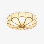 Modern Frosted Glass Recessed Ceiling Light with Floral Design