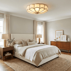 Modern Frosted Glass Recessed Ceiling Light with Floral Design