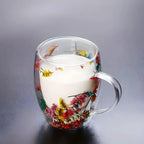 Nature's Embrace Glass Mug - Drink in Elegance