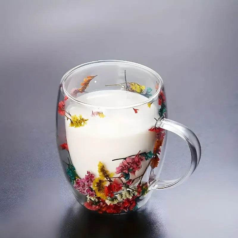 Nature's Embrace Glass Mug - Drink in Elegance