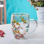 Nature's Embrace Glass Mug - Drink in Elegance