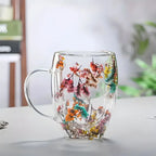 Nature's Embrace Glass Mug - Drink in Elegance