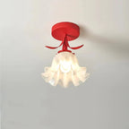 Charming Vintage Flush Mount Ceiling Light with Floral Design