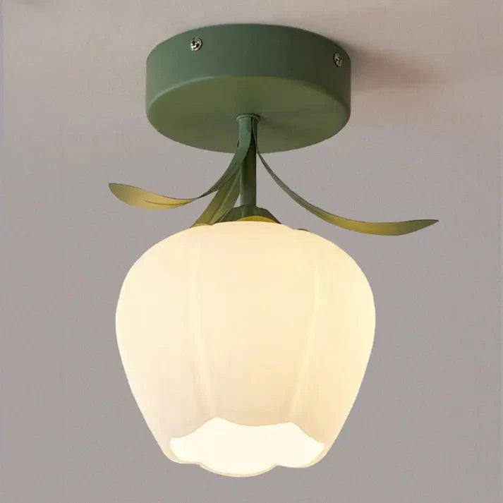 Charming Vintage Flush Mount Ceiling Light with Floral Design