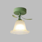 Charming Vintage Flush Mount Ceiling Light with Floral Design
