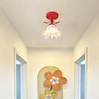 Charming Vintage Flush Mount Ceiling Light with Floral Design