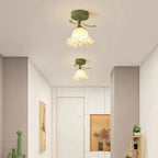 Charming Vintage Flush Mount Ceiling Light with Floral Design