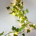 String Lights with Minimalist Flower and Leaf Design