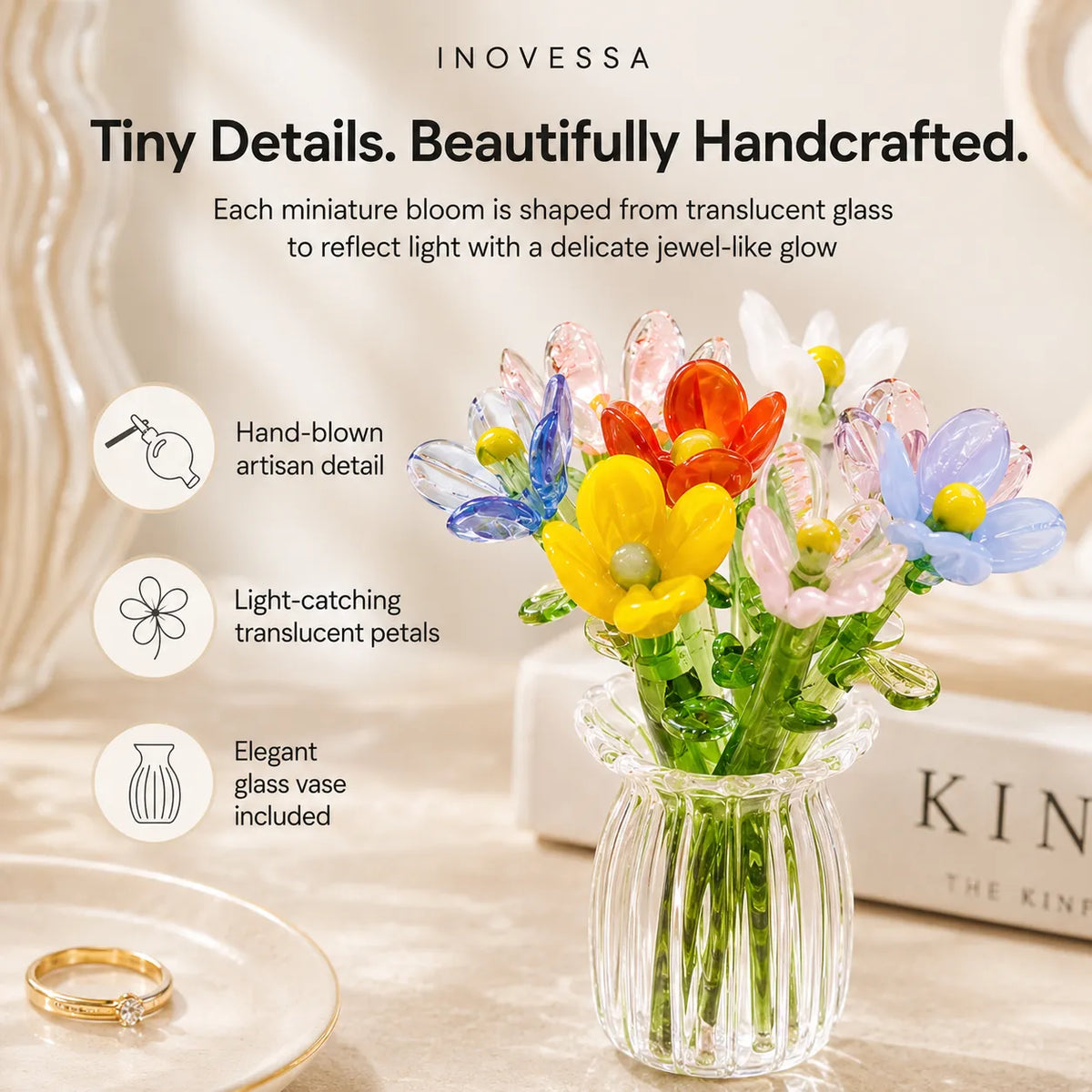 Timeless Elegance Mini Glass Floral Collection