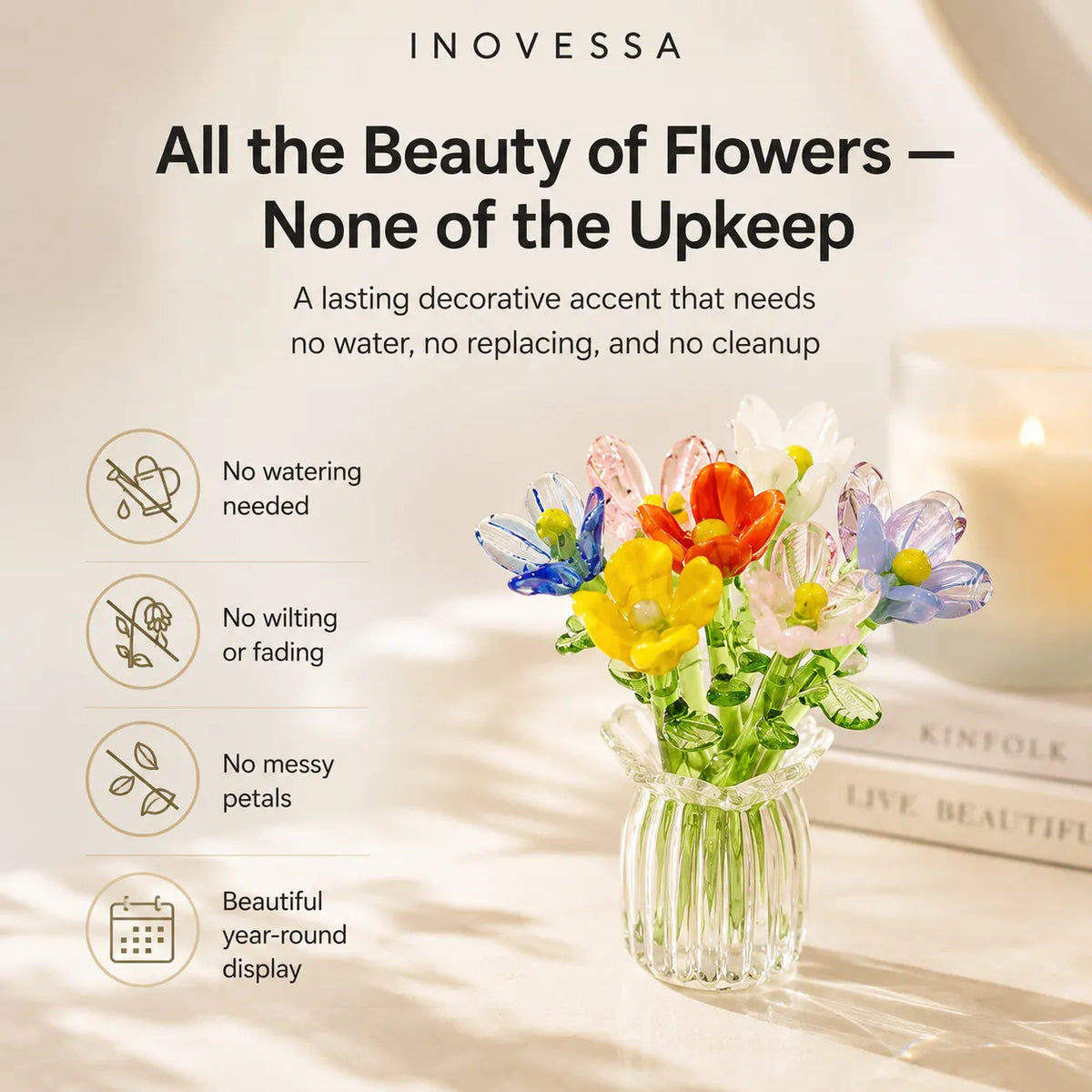 Timeless Elegance Mini Glass Floral Collection