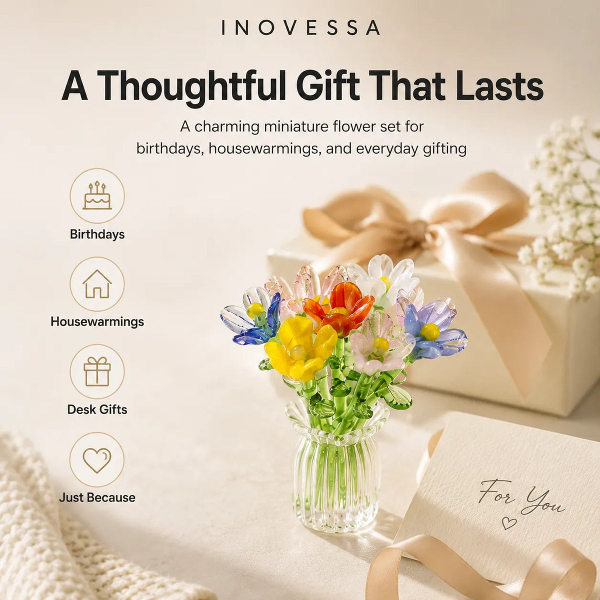 Timeless Elegance Mini Glass Floral Collection