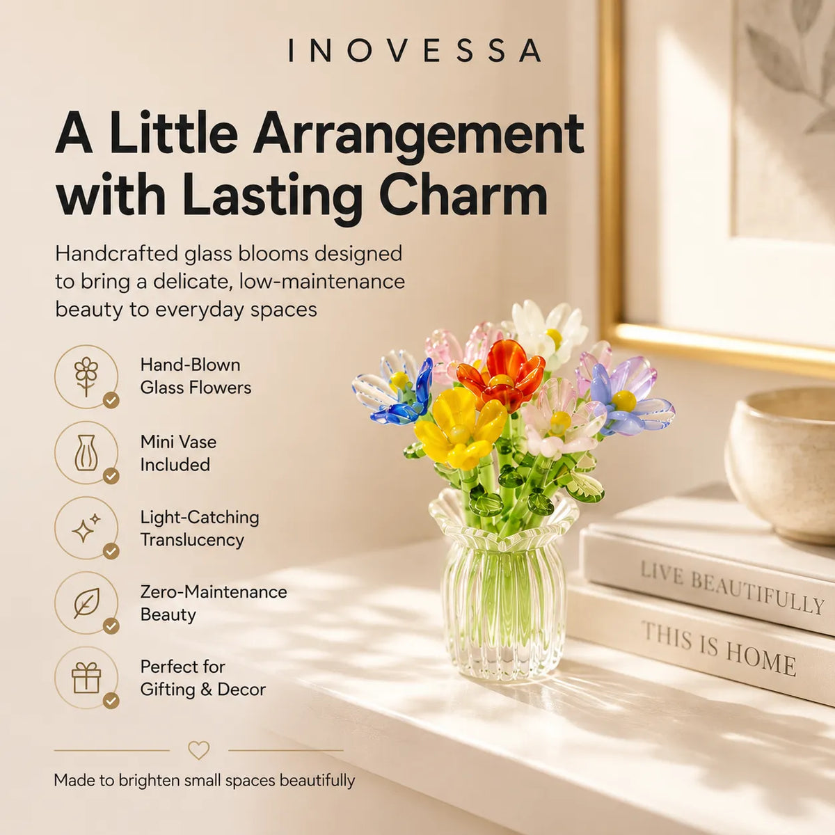 Timeless Elegance Mini Glass Floral Collection
