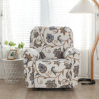Stretch Fabric Recliner Cover with Elegant Floral Pattern