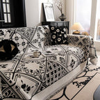 Classic Damask Sofa Cover - Soft Chenille Fabric for Elegant Style