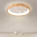 LED Ceiling Fan Light Fixture – Solid Wood and Iron Design for Bedroom and Living Room