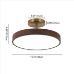 Minimalist LED Ceiling Light with Wood Grain Finish – Perfect for Living Room, Bedroom, Hallway