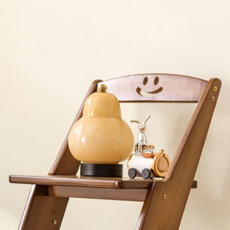 Compact Bamboo Step Stool with Backrest | Minimalist Design for Dining