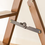Compact Bamboo Step Stool with Backrest | Minimalist Design for Dining
