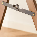 Compact Bamboo Step Stool with Backrest | Minimalist Design for Dining