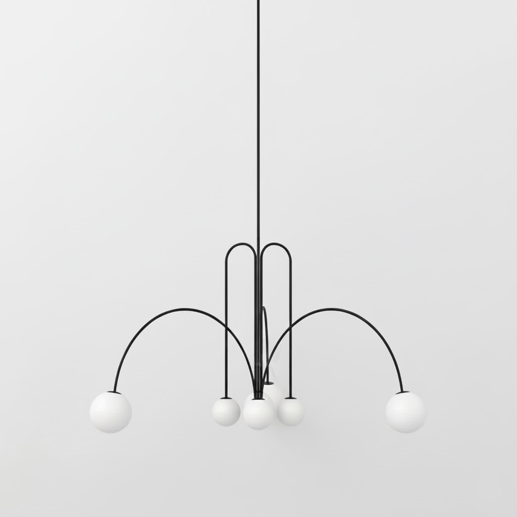 Modern Black Glass Kitchen Pendant Light – Stylish Design