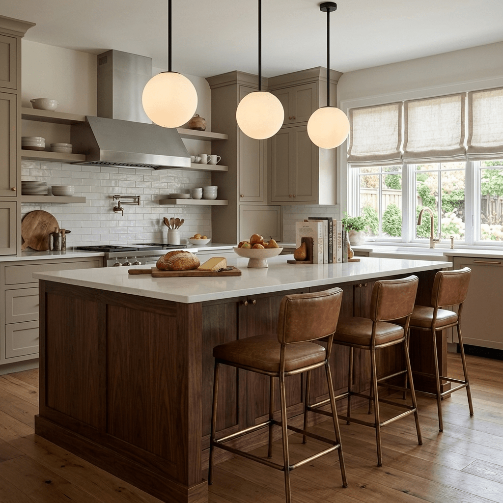 Modern Black Glass Kitchen Pendant Light – Stylish Design