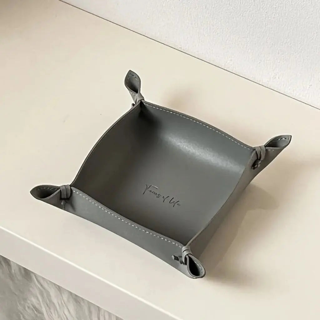 Versatile Faux Leather Organizer Tray