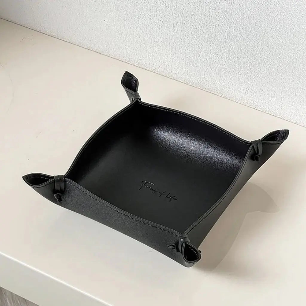 Versatile Faux Leather Organizer Tray