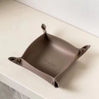 Versatile Faux Leather Organizer Tray