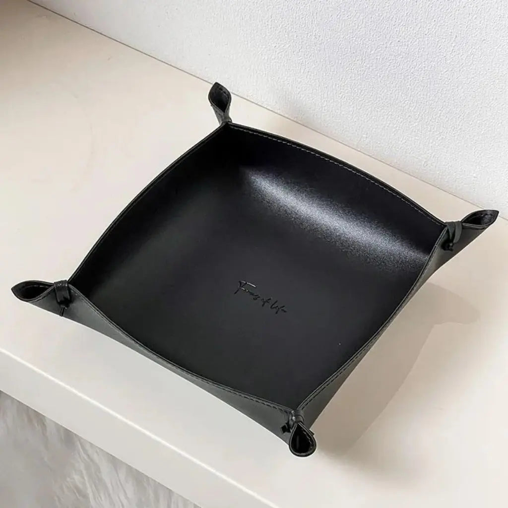 Versatile Faux Leather Organizer Tray