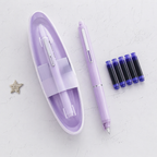 Retractable Fountain Pen with Refillable Stainless Steel Ink