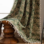 Vintage Floral Window Drapes – Tapestry Design