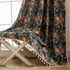Vintage Floral Window Drapes – Tapestry Design