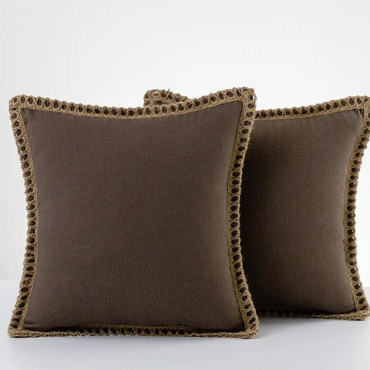 Colorful Decorative Cushion in Soft Cotton and Linen – French Style Throw Pillow for Sofa