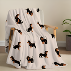Dachshund Print Fleece Blanket - Soft All-Season Snuggle Cover