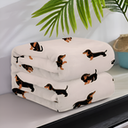 Dachshund Print Fleece Blanket - Soft All-Season Snuggle Cover