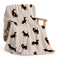 Dachshund Print Fleece Blanket - Soft All-Season Snuggle Cover