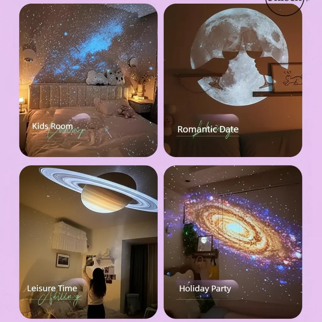 Rotating LED Galaxy Nightlight Projector with Bluetooth Connectivity