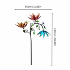 Colorful Butterfly Design Garden Spinner - Outdoor Wind Chime
