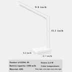 LED Desk Light with Flexible Arm – USB Rechargeable