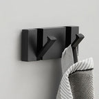 Collapsible Wall Hooks - Space-Saving Aluminum in Black and Gold