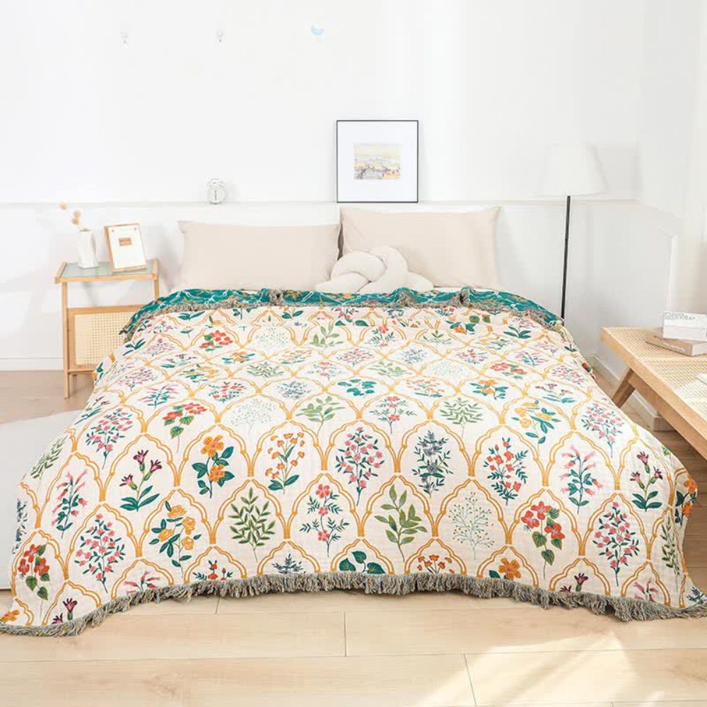 Garden Reverie | Reversible cotton blanket 0