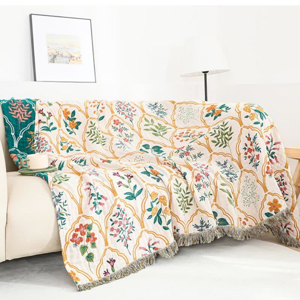 Garden Reverie | Reversible cotton blanket 3
