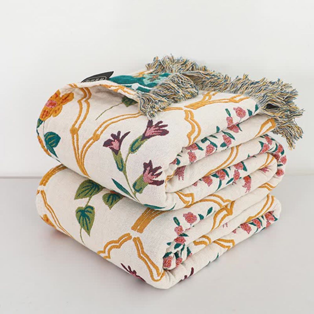 Garden Reverie | Reversible cotton blanket 4