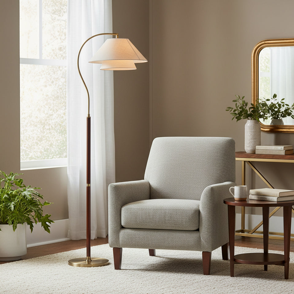 Modern Black Floor Lamp for Living Room Lighting – Elegant Design