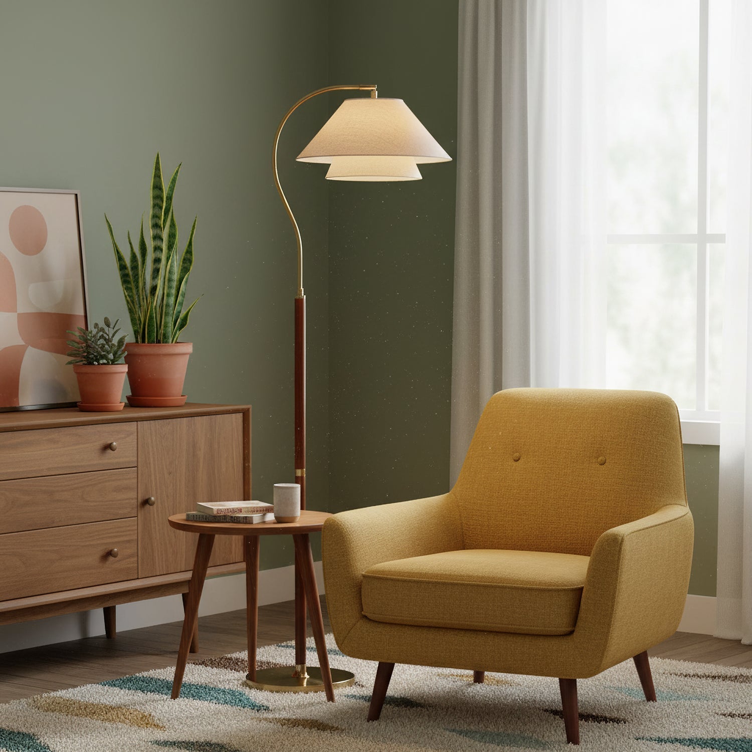 Modern Black Floor Lamp for Living Room Lighting – Elegant Design