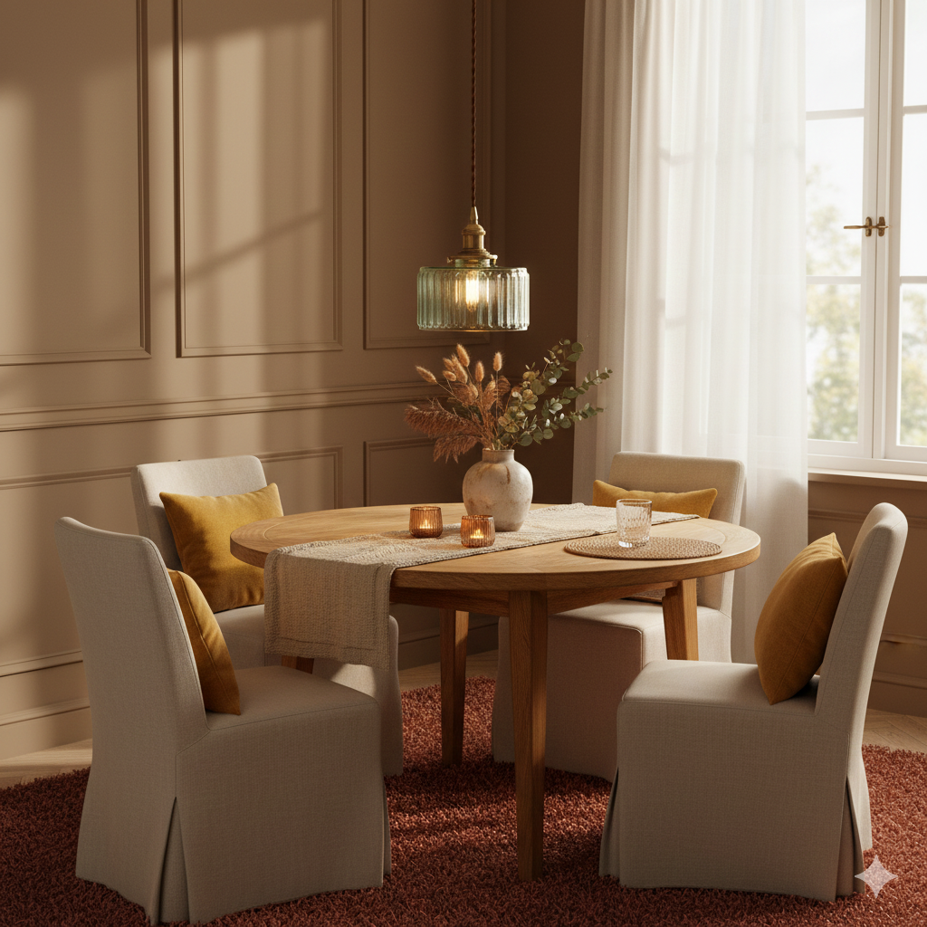 Round Ceiling Pendant Light with Textured Glass and Brass Finish